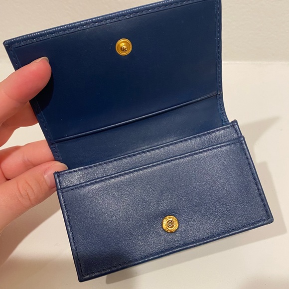 Prada Portacarte Di Cred Wallet Card Holder Vitello Move 1MC122 in Bluette - Picture 2 of 5